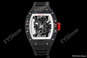 Richard Mille - RM055 Bubba Watson Black NTPT/RU Blk/Red/Wht Rehaut Skeleton ZF RMUL2