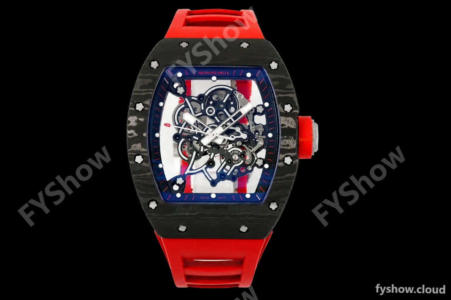 Richard Mille - RM055 Bubba Watson Black NTPT/RU Blk/Red/Blk Rehaut Skeleton ZF RMUL2