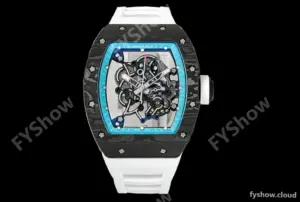 Richard Mille - RM055 Bubba Watson Black NTPT/RU Wht/Blue Rehaut Skeleton ZF RMUL2