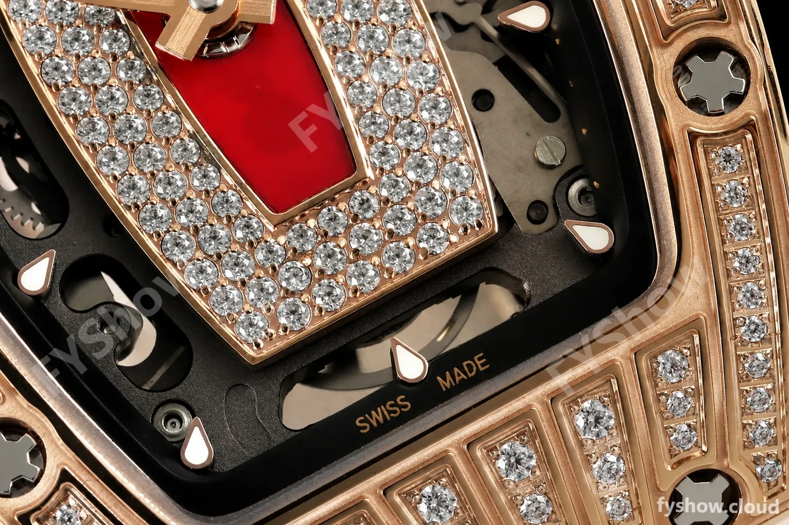 Richard Mille - RM07-01 Ladies Rose Gold Diamond WHT/RU Red Lips ZF Asian CRMA2 - Image 3