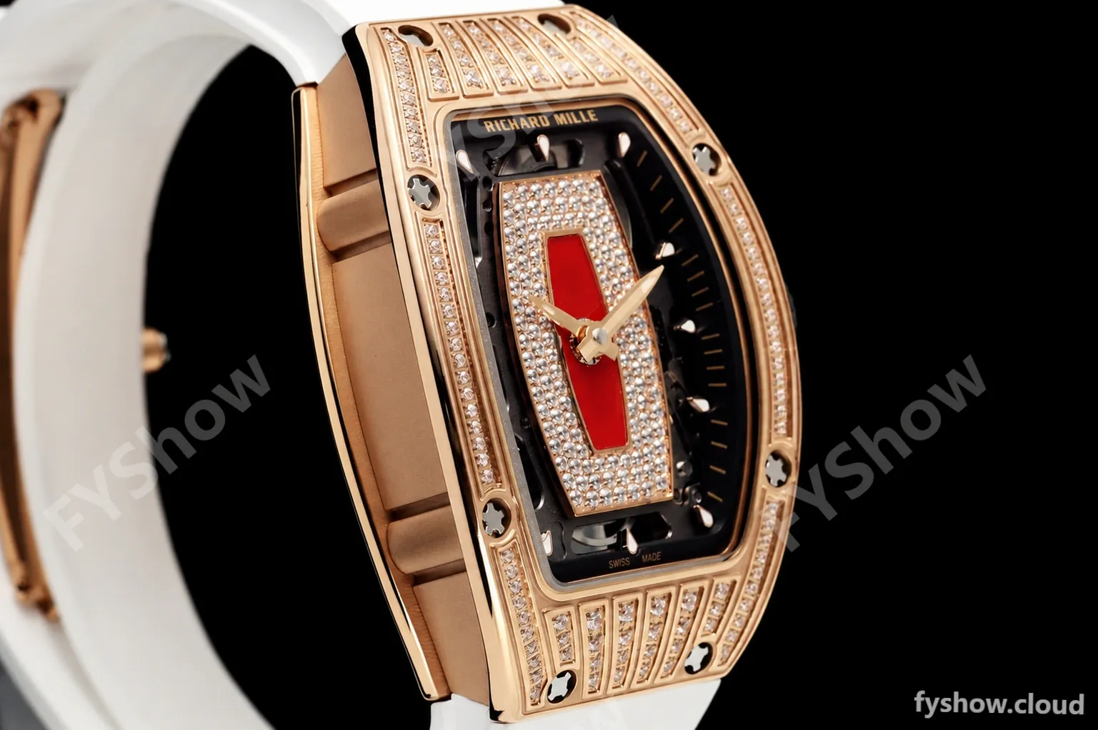 Richard Mille - RM07-01 Ladies Rose Gold Diamond WHT/RU Red Lips ZF Asian CRMA2 - Image 4