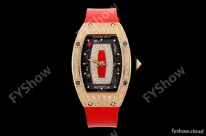 Richard Mille - RM07-01 Ladies Rose Gold Diamond RED/RU Red Lips ZF Asian CRMA2