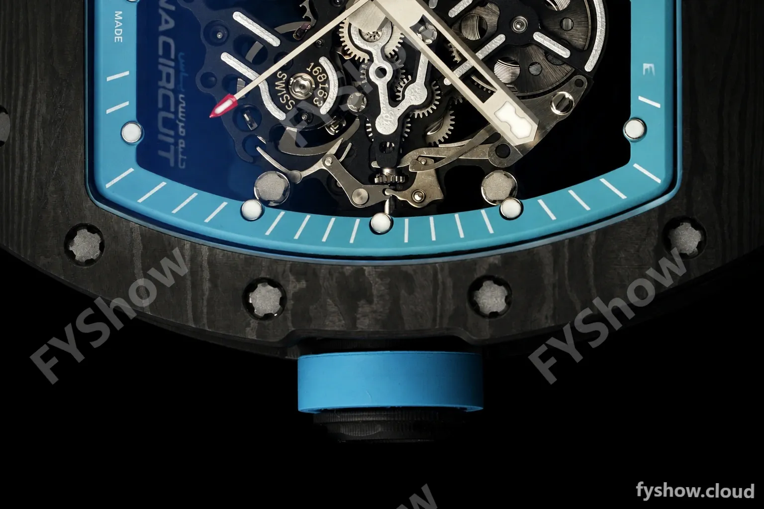 Richard Mille - RM055 Yas Marina Circuit White NTPT/RU Blue Rehaut Skeleton KVF RMUL2 - Image 14