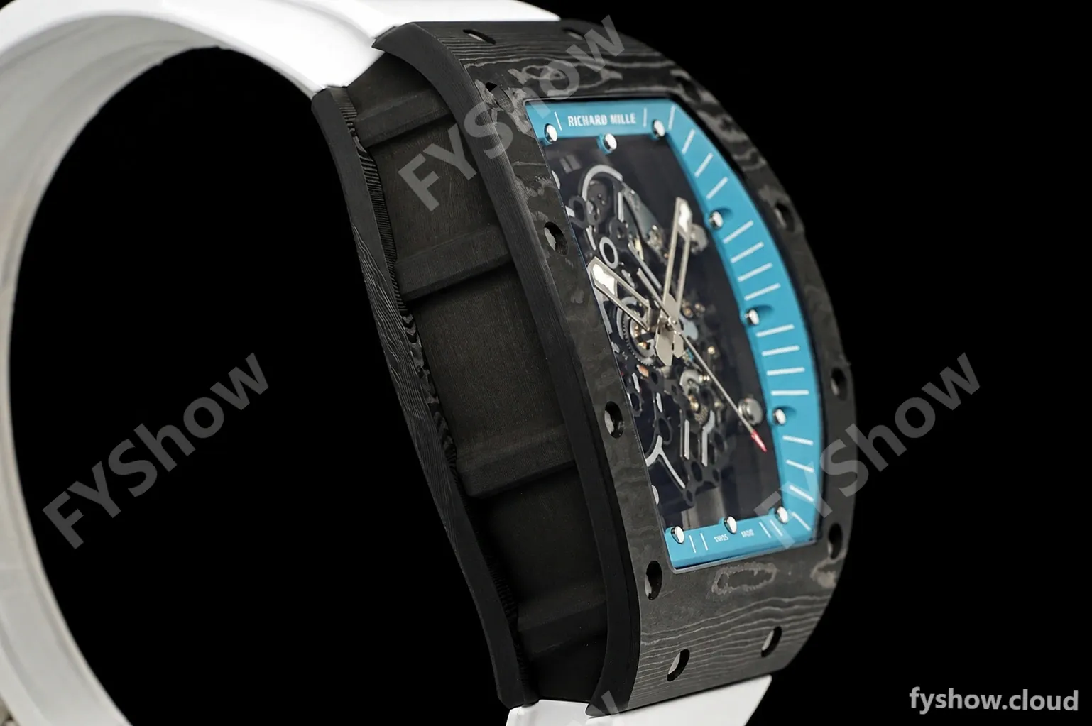 Richard Mille - RM055 Yas Marina Circuit White NTPT/RU Blue Rehaut Skeleton KVF RMUL2 - Image 2