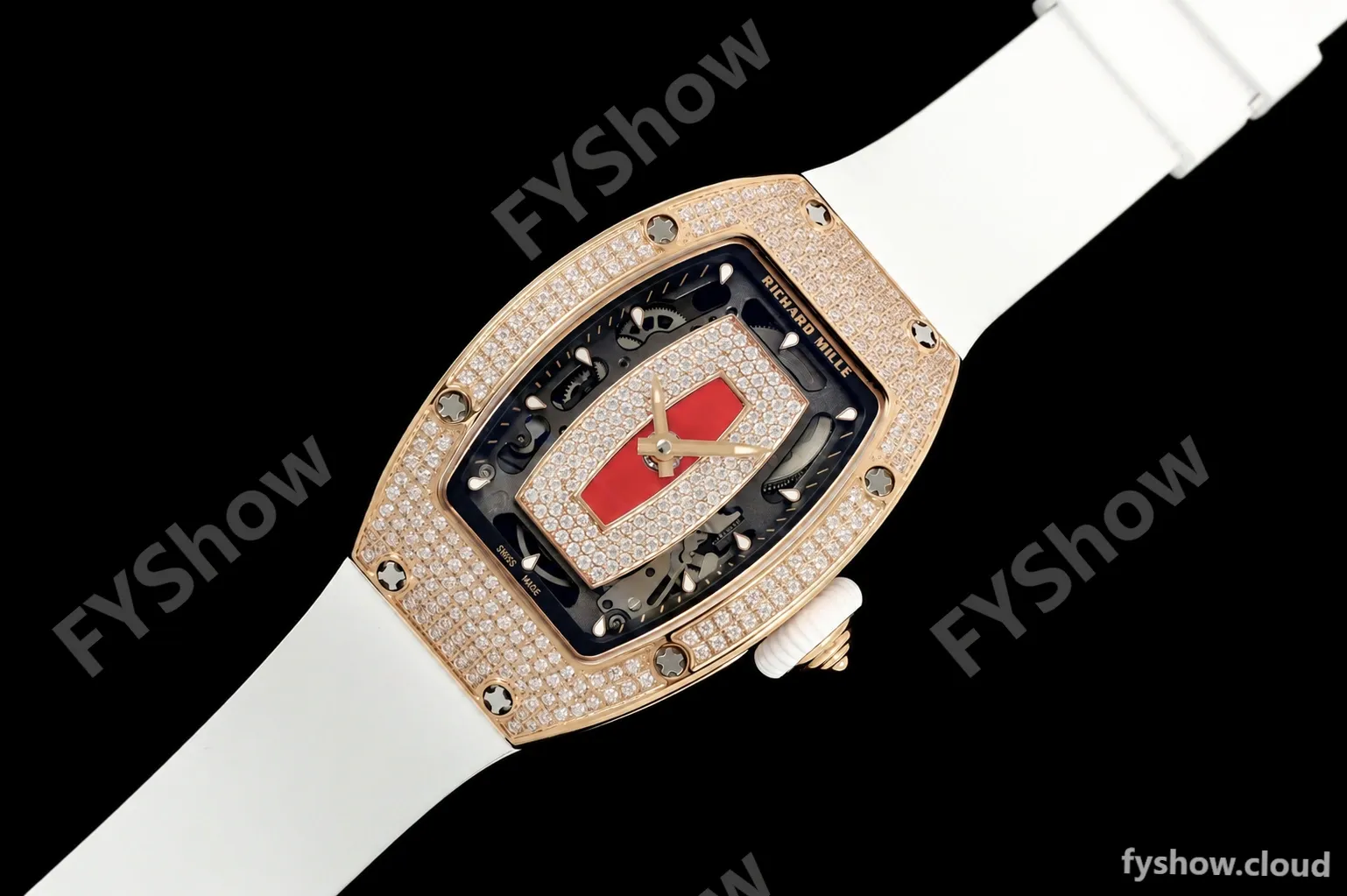 Richard Mille - RM07-01 Rose Gold Snow Set Diamond Wht/RU Red Lips ZF Asian CRMA2 - Image 23
