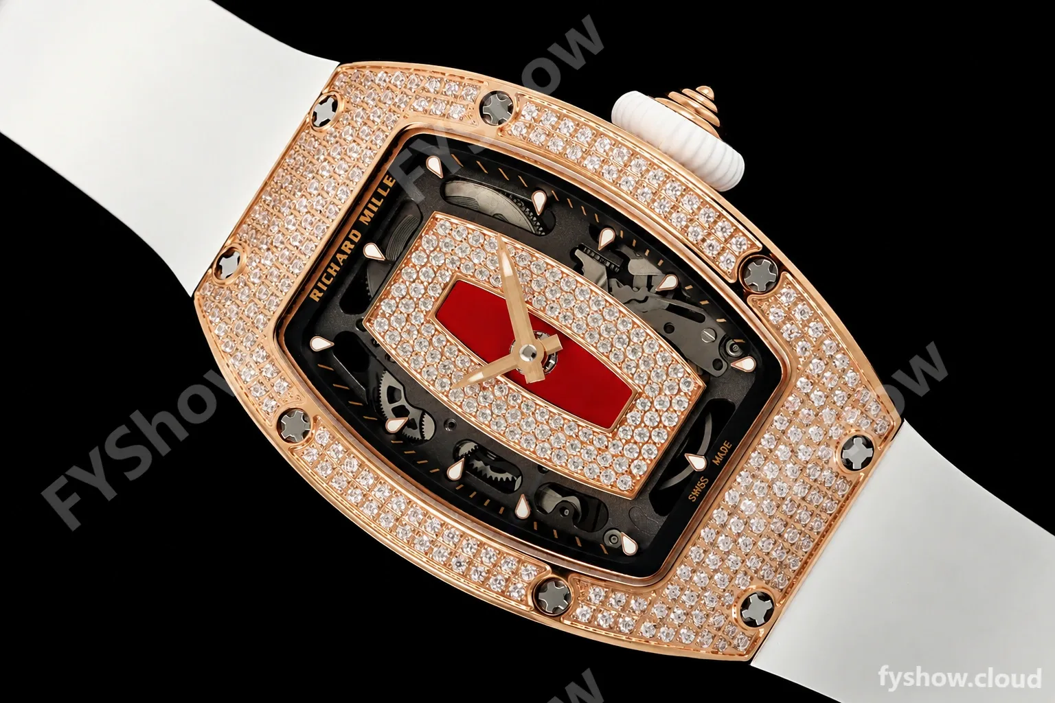 Richard Mille - RM07-01 Rose Gold Snow Set Diamond Wht/RU Red Lips ZF Asian CRMA2 - Image 24