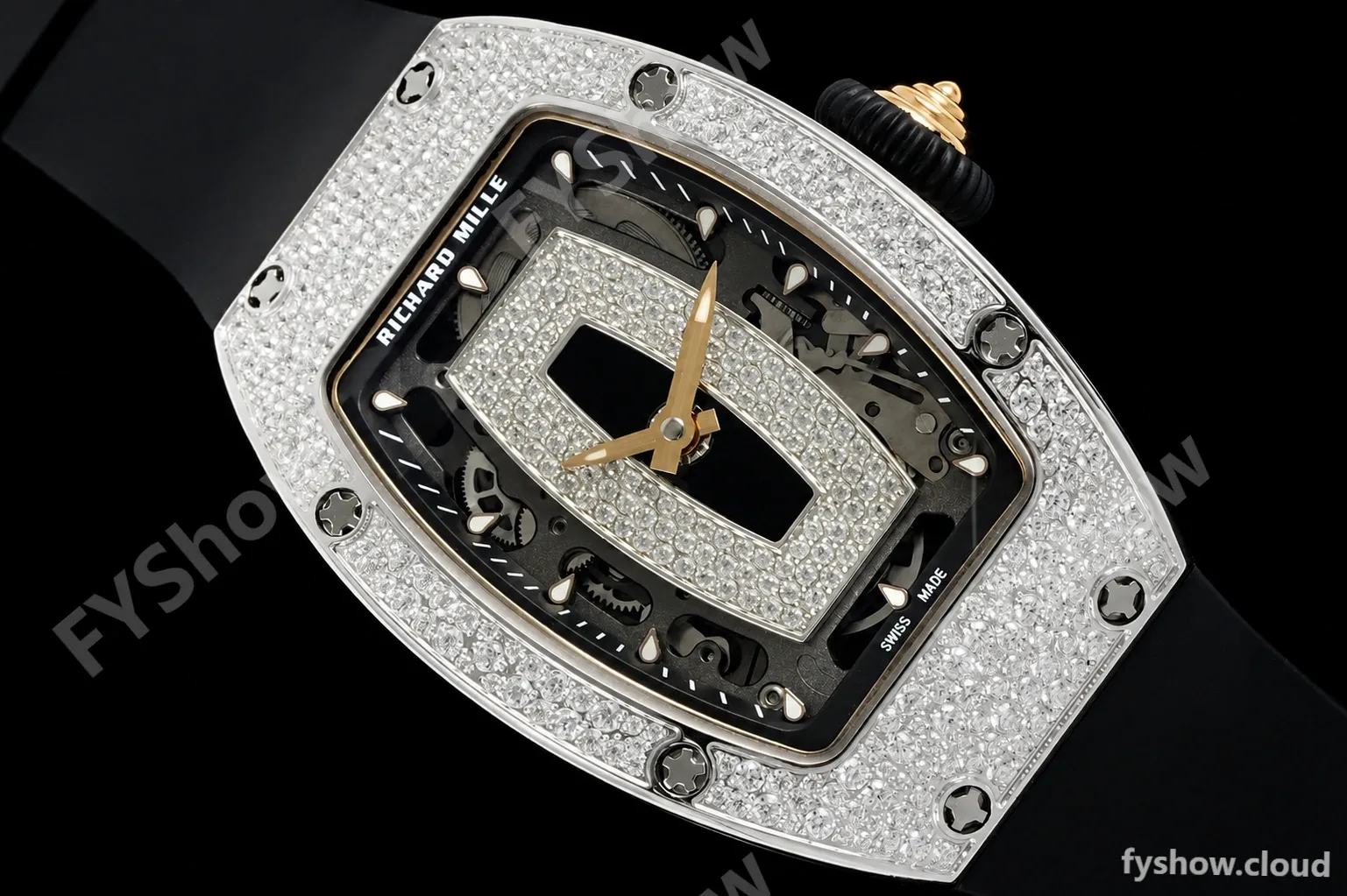 Richard Mille - RM07-01 Snow Set Diamond Crested Blk/RU/Wht Black Onyx ZF Asian CRMA2 - Image 8