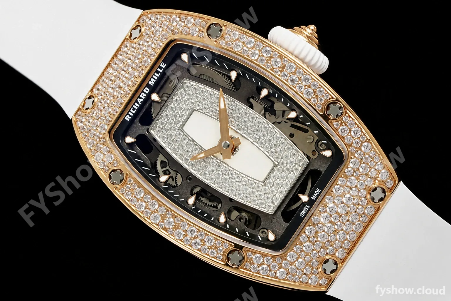 Richard Mille - RM07-01 Rose Gold Snow Set Diamond Wht/RU/Wht White Mop ZF Asian CRMA2 - Image 10