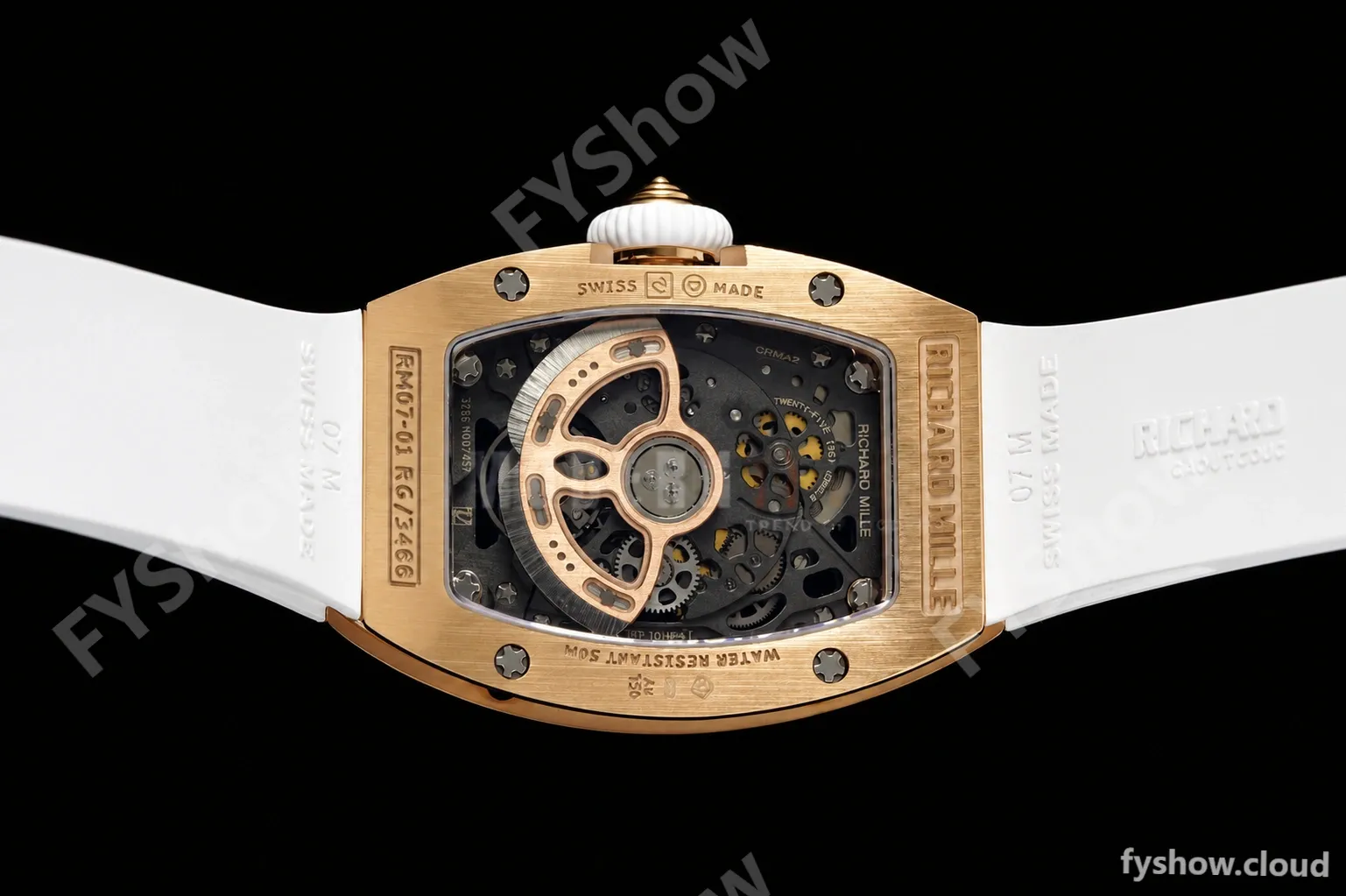 Richard Mille - RM07-01 Rose Gold Snow Set Diamond Wht/RU/Wht White Mop ZF Asian CRMA2 - Image 11