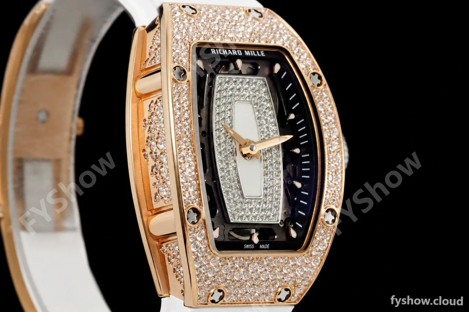 Richard Mille - RM07-01 Rose Gold Snow Set Diamond Wht/RU/Wht White Mop ZF Asian CRMA2 - Image 5