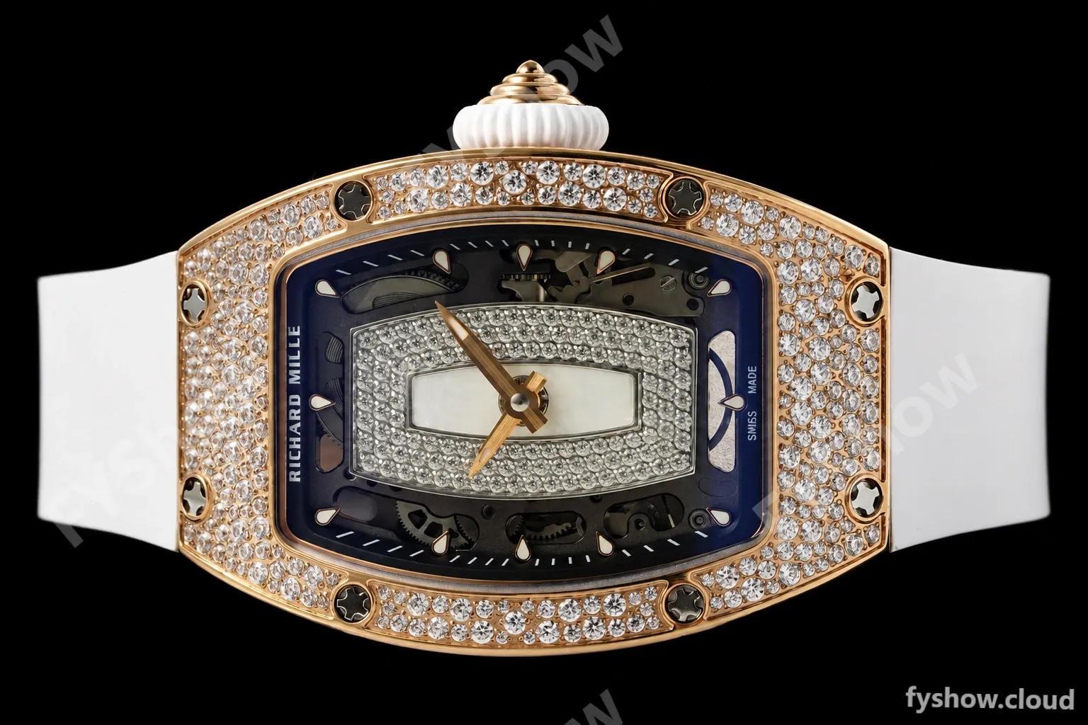Richard Mille - RM07-01 Rose Gold Snow Set Diamond Wht/RU/Wht White Mop ZF Asian CRMA2 - Image 6