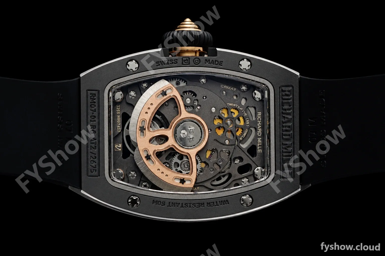 Richard Mille - RM07-01 Black Ceramic CER/RU Red Onyx ZF Asian CRMA2 - Image 23