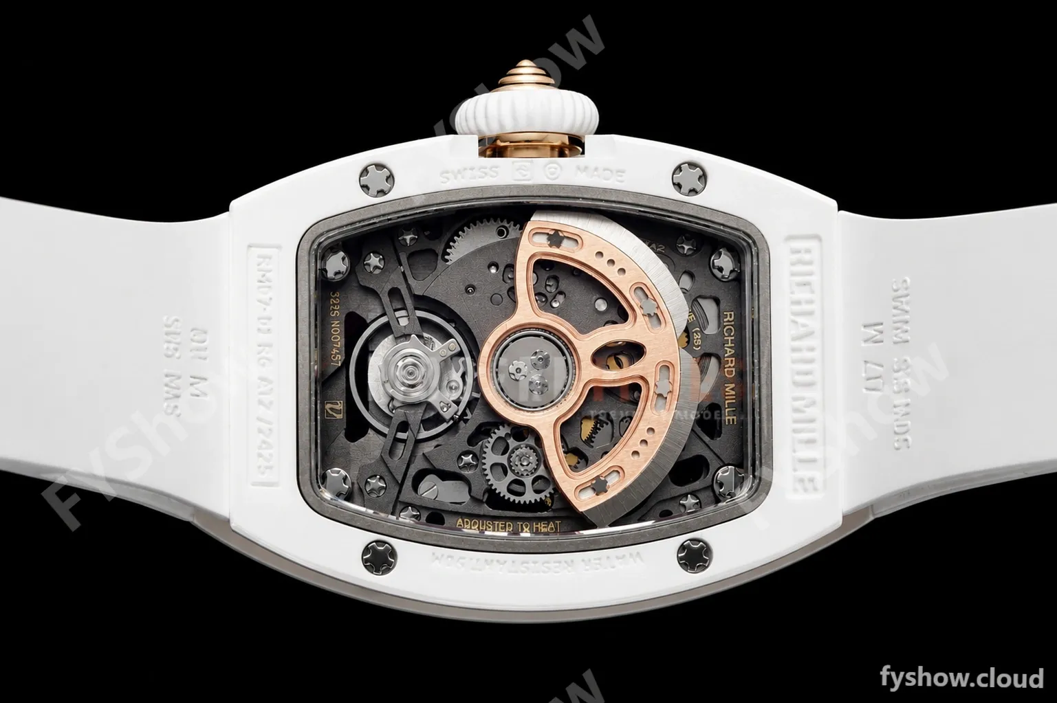 Richard Mille - RM07-01 White Ceramic CER/RU Black Onyx ZF Asian CRMA2 - Image 22