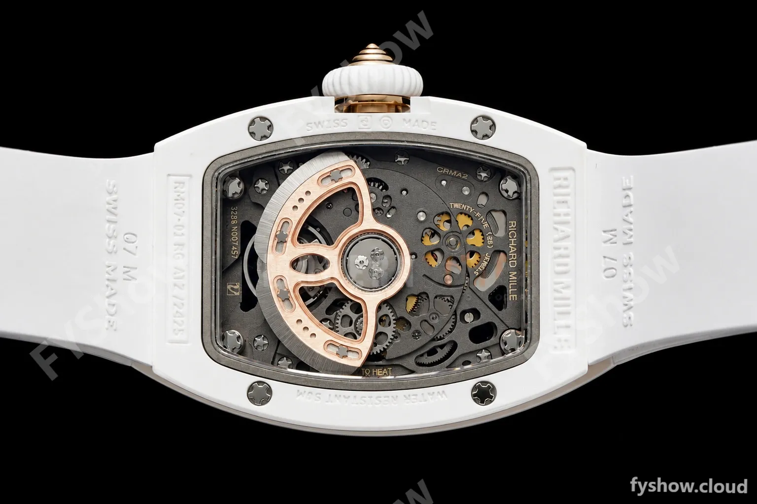 Richard Mille - RM07-01 White Ceramic CER/RU Black Onyx ZF Asian CRMA2 - Image 23