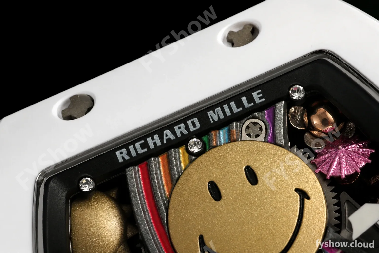 Richard Mille - RM88 Smiley White Ceramic Velcro Yellow Nylon Strap Skeleton Dial RMF Tourbillon - Image 16