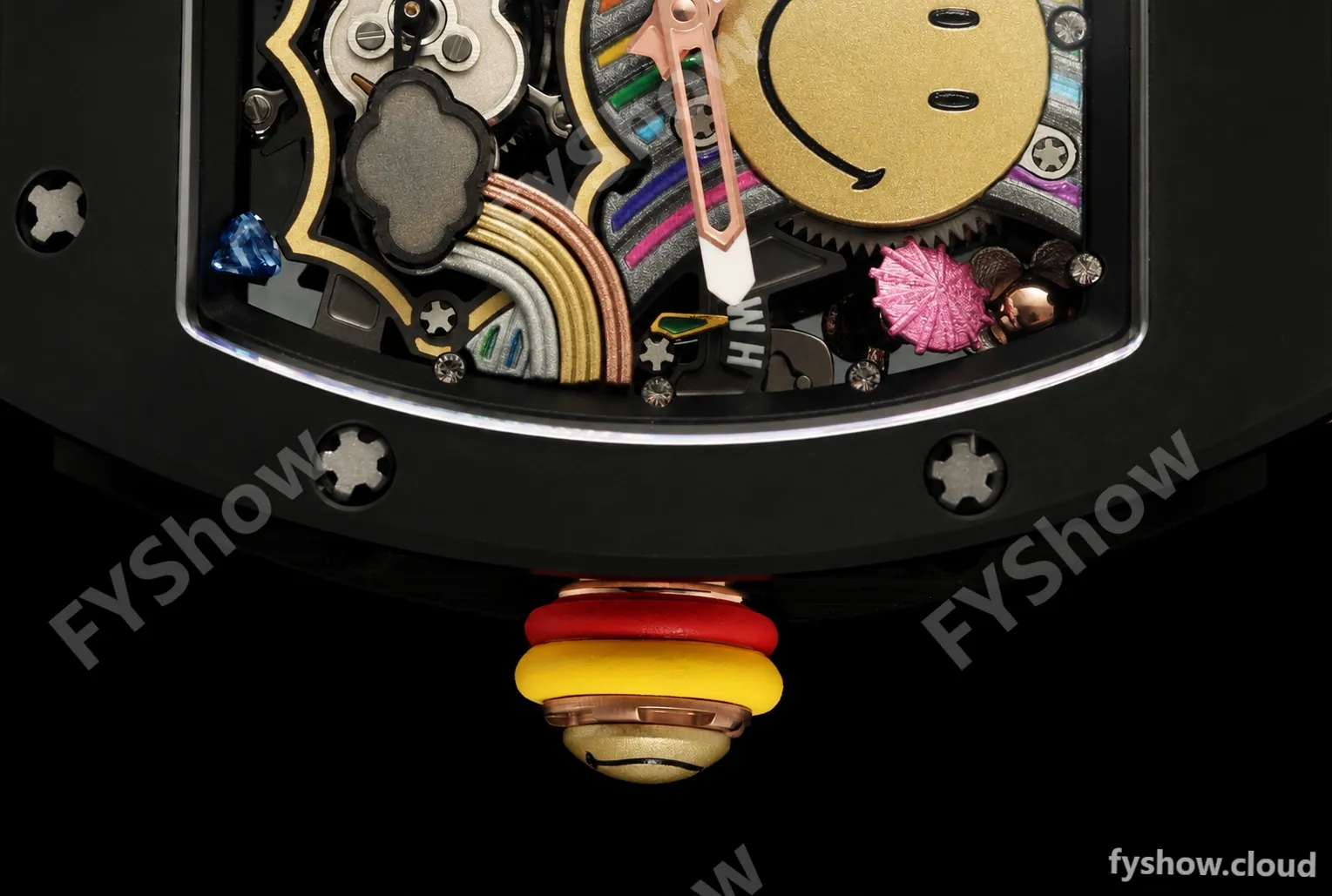 Richard Mille - RM88 Smiley Black Ceramic Velcro Yellow Nylon Strap Skeleton Dial RMF Tourbillon - Image 3