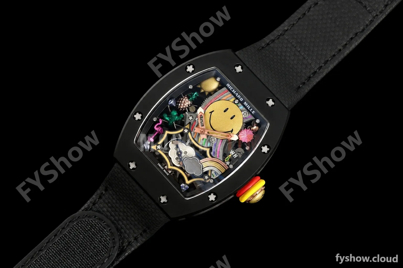 Richard Mille - RM88 Smiley Black Ceramic Velcro Black Nylon Strap Skeleton Dial RMF Tourbillon - Image 14