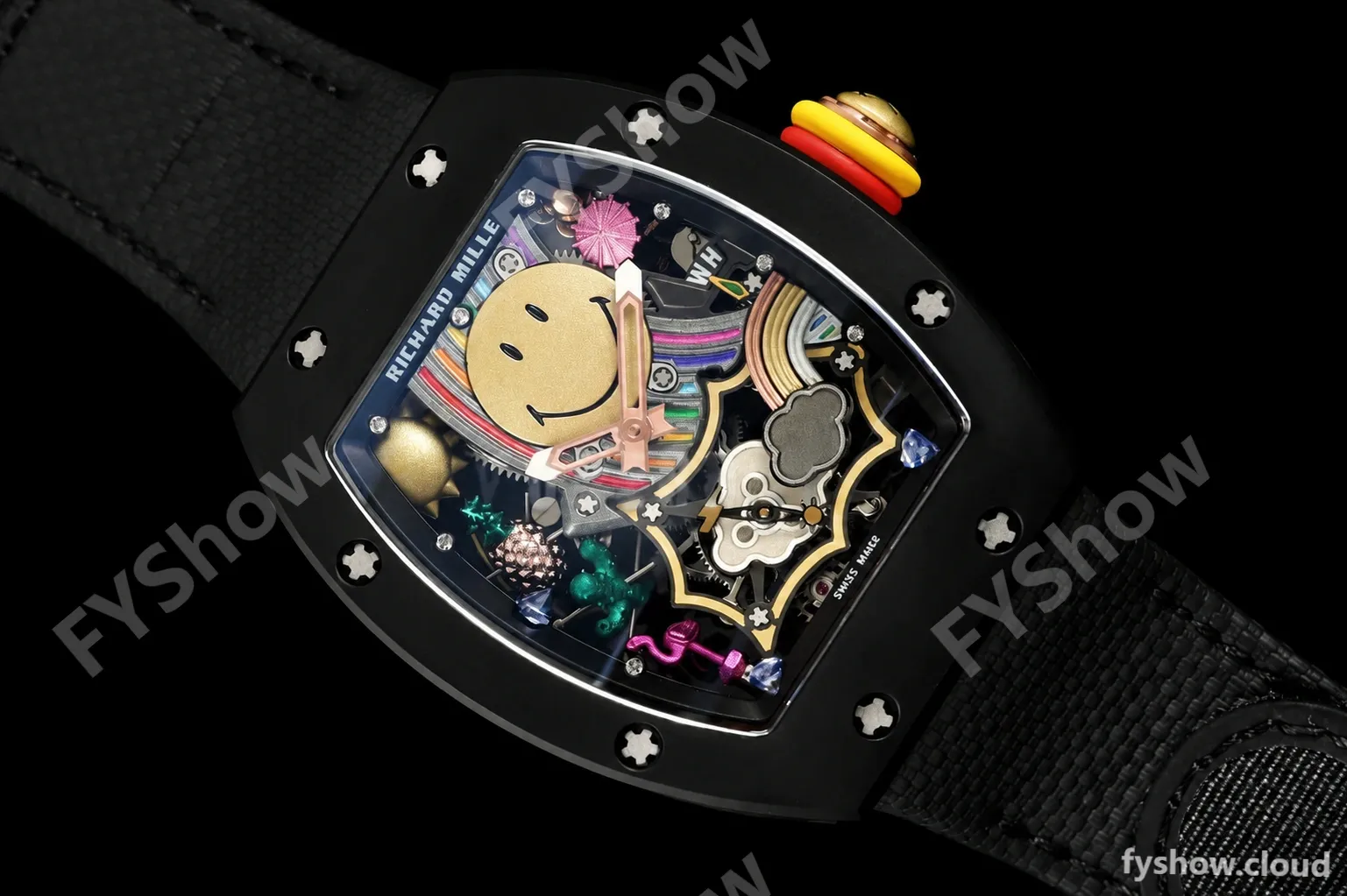 Richard Mille - RM88 Smiley Black Ceramic Velcro Black Nylon Strap Skeleton Dial RMF Tourbillon - Image 15