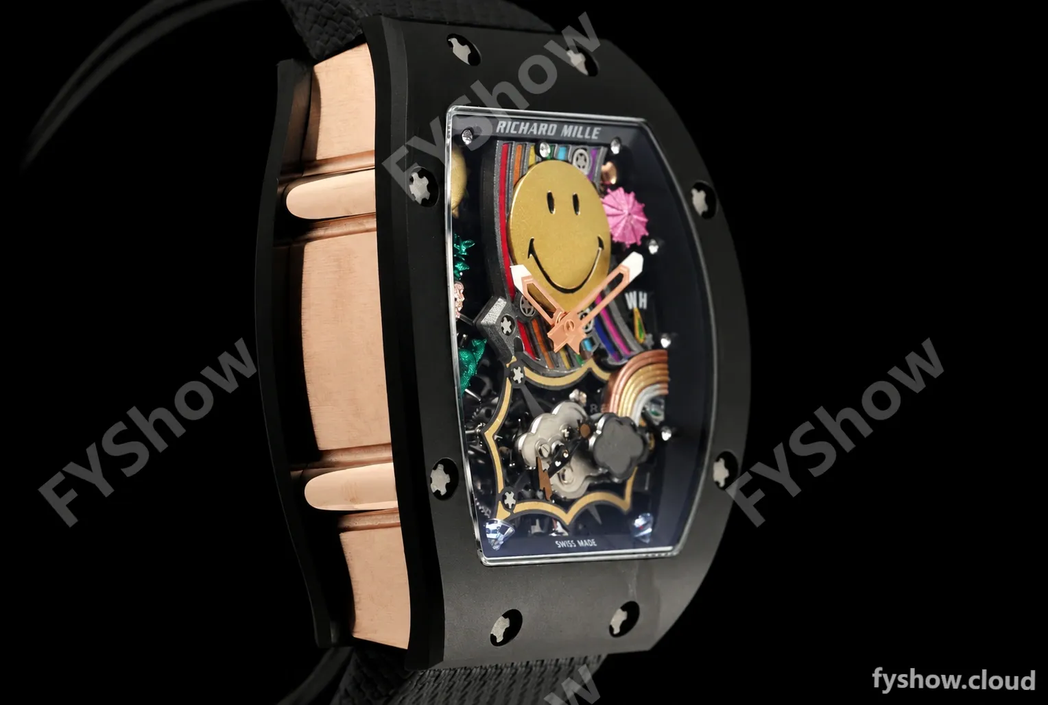 Richard Mille - RM88 Smiley Black Ceramic Velcro Black Nylon Strap Skeleton Dial RMF Tourbillon - Image 2