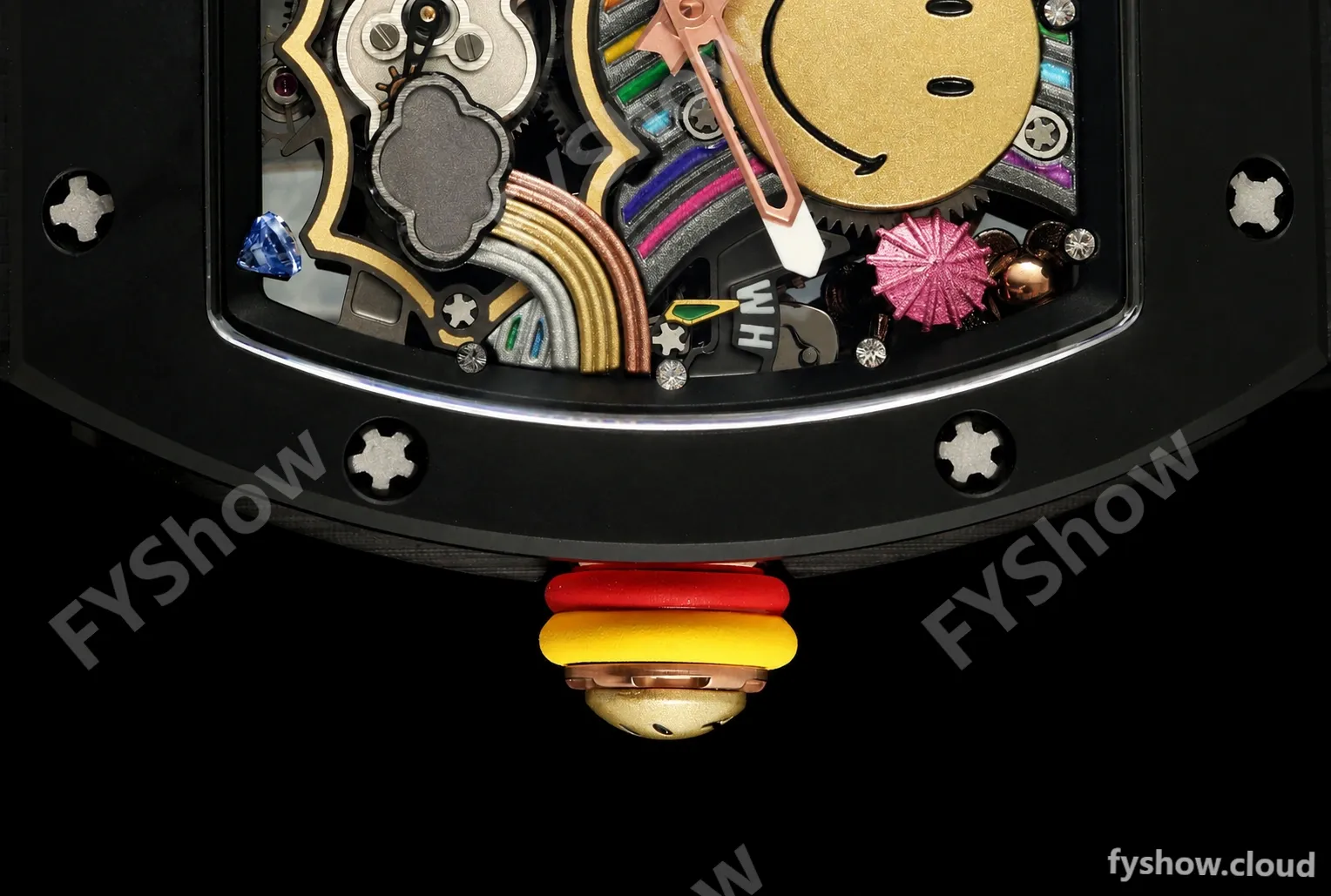 Richard Mille - RM88 Smiley Black Ceramic Velcro Black Nylon Strap Skeleton Dial RMF Tourbillon - Image 3