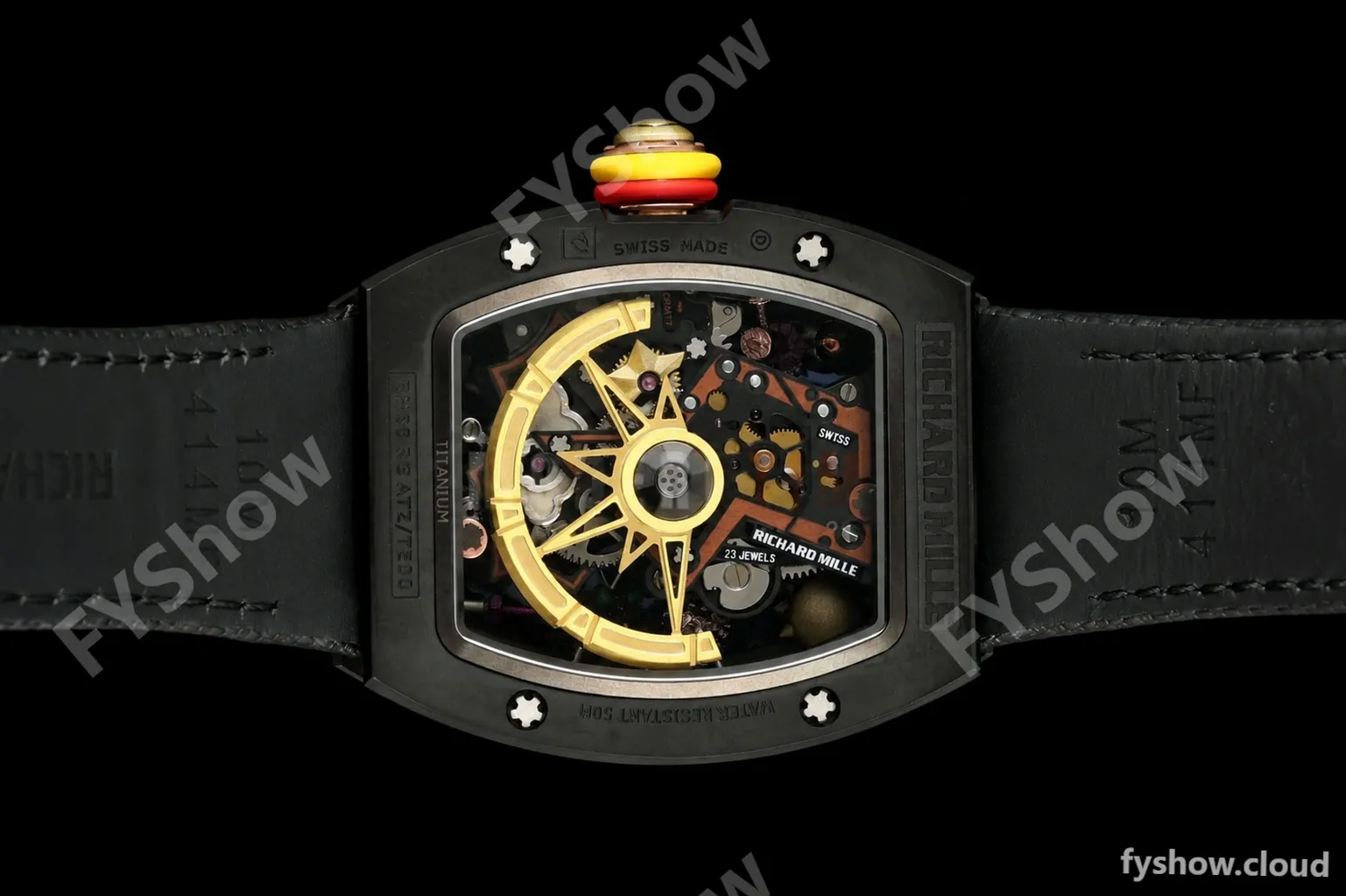 Richard Mille - RM88 Smiley Black Ceramic Velcro Black Nylon Strap Skeleton Dial RMF Tourbillon - Image 6