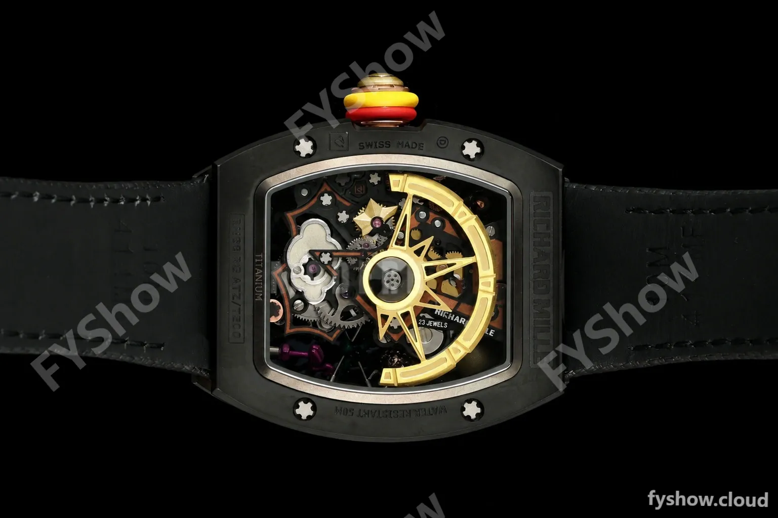 Richard Mille - RM88 Smiley Black Ceramic Velcro Black Nylon Strap Skeleton Dial RMF Tourbillon - Image 7
