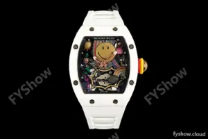 Richard Mille - RM88 Smiley White Ceramic White Rubber Strap Skeleton Dial RMF Tourbillon