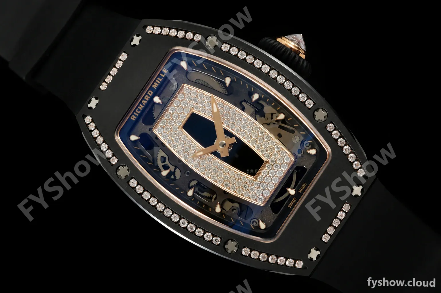 Richard Mille - RM07-01 Black Ceramic CER/DIA/RU Black Onyx ZF Asian CRMA2 - Image 20