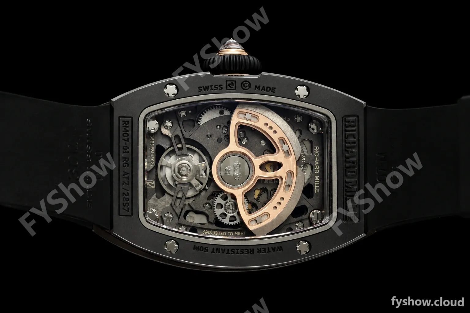 Richard Mille - RM07-01 Black Ceramic CER/DIA/RU Black Onyx ZF Asian CRMA2 - Image 5
