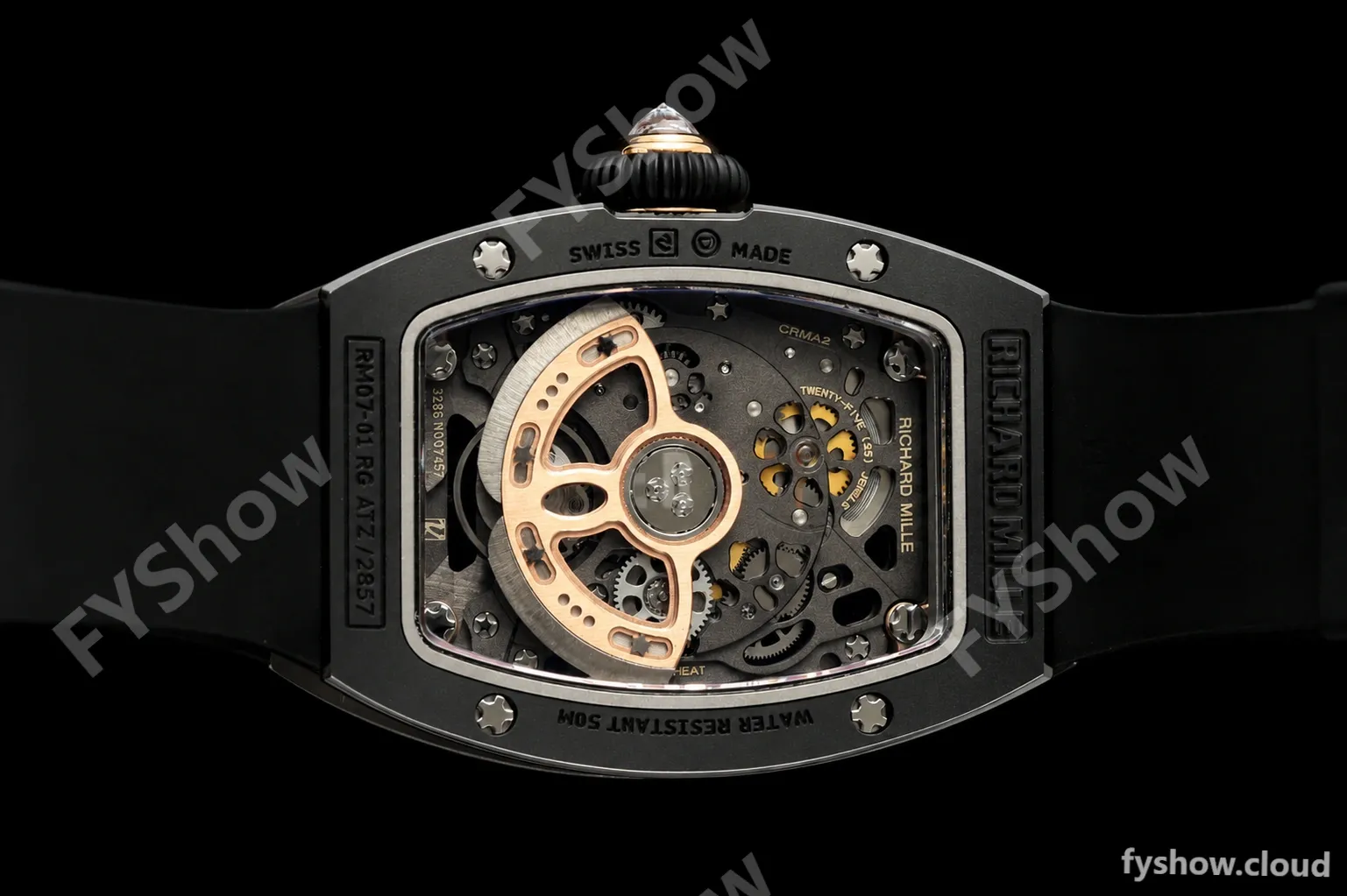 Richard Mille - RM07-01 Black Ceramic CER/DIA/RU Black Onyx ZF Asian CRMA2 - Image 6