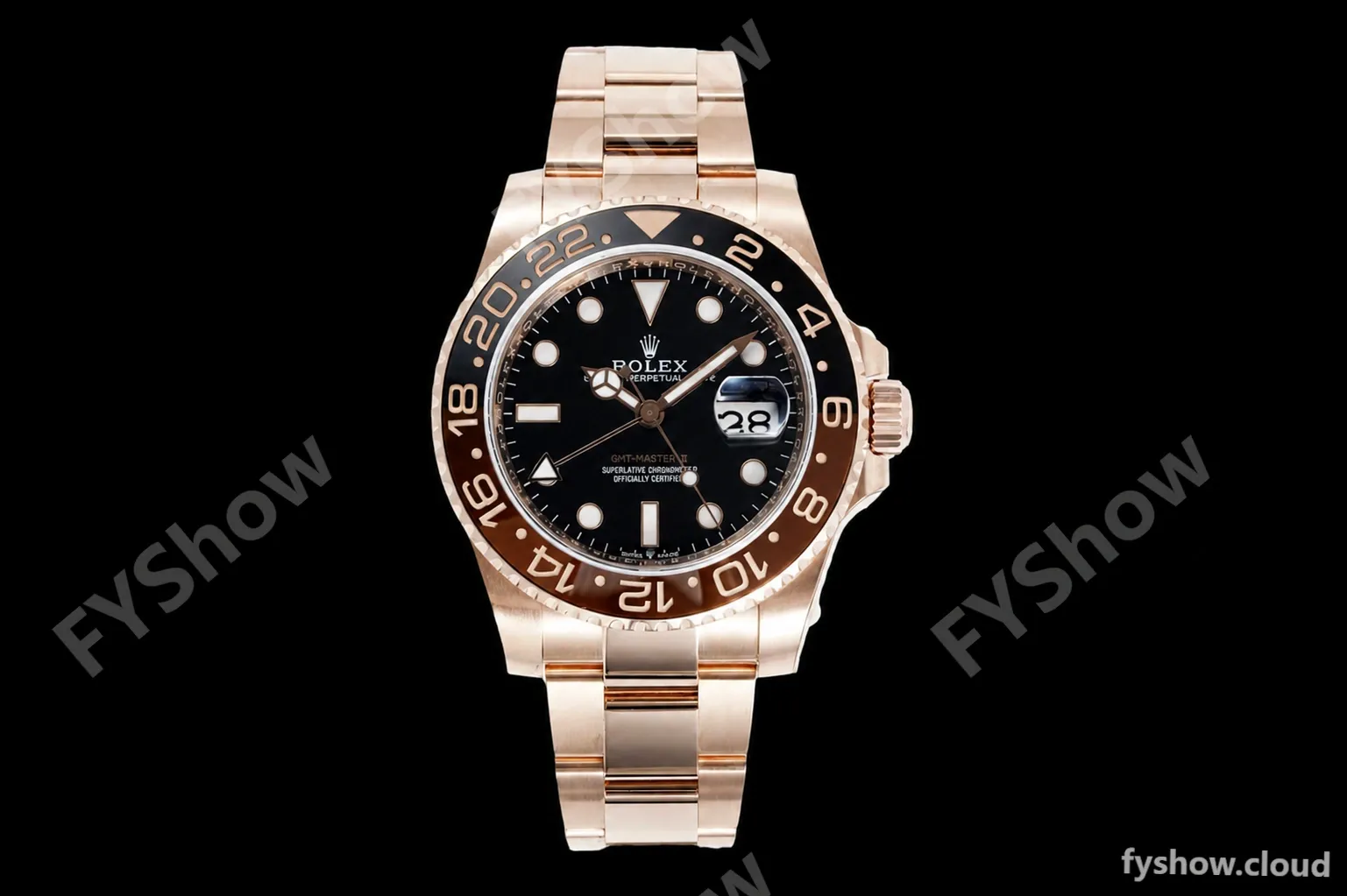 Rolex - GMT II 126715CHNR 904L Wrp RG/RG Black KF VR3186 CHS