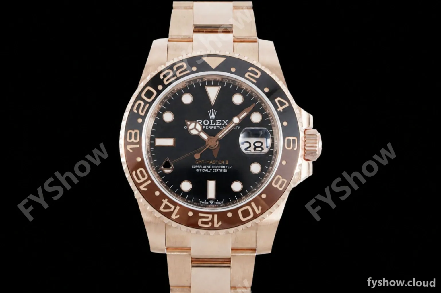 Rolex - GMT II 126715CHNR 904L Wrp RG/RG Black KF VR3186 CHS - Image 10