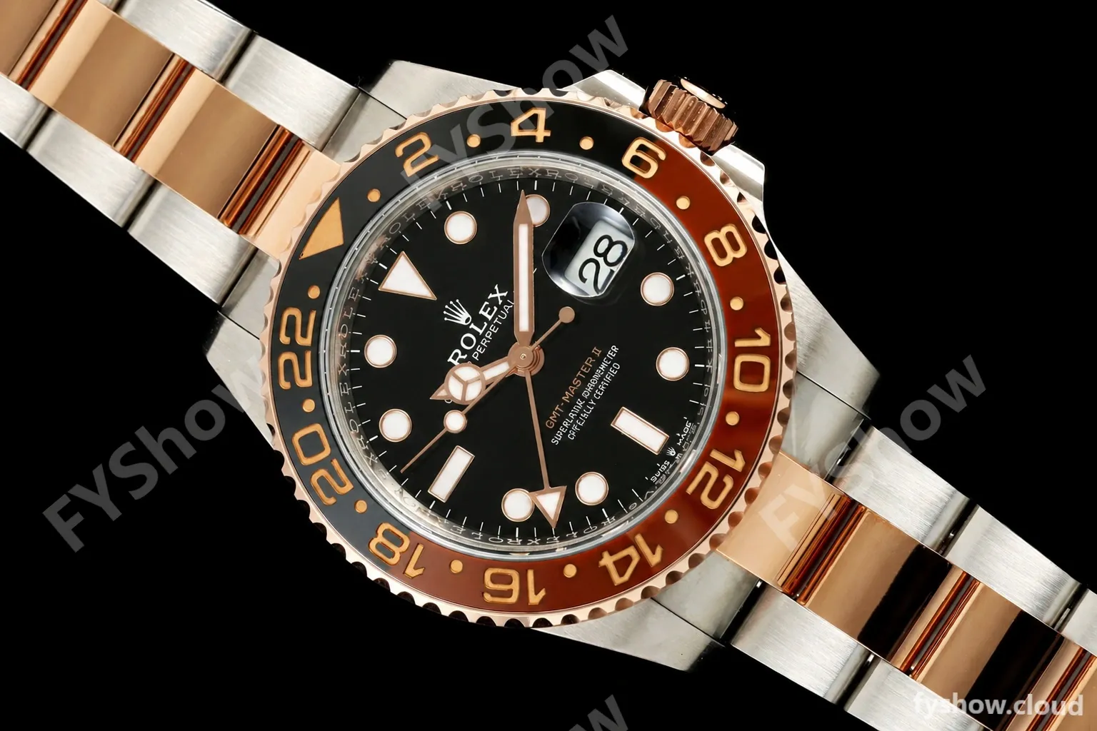Rolex - GMT II 126711CHNR Rootbeer Oys 40mm Gain Weight 904L RG/SS Black ARF V3 VR3285 CHS - Image 25