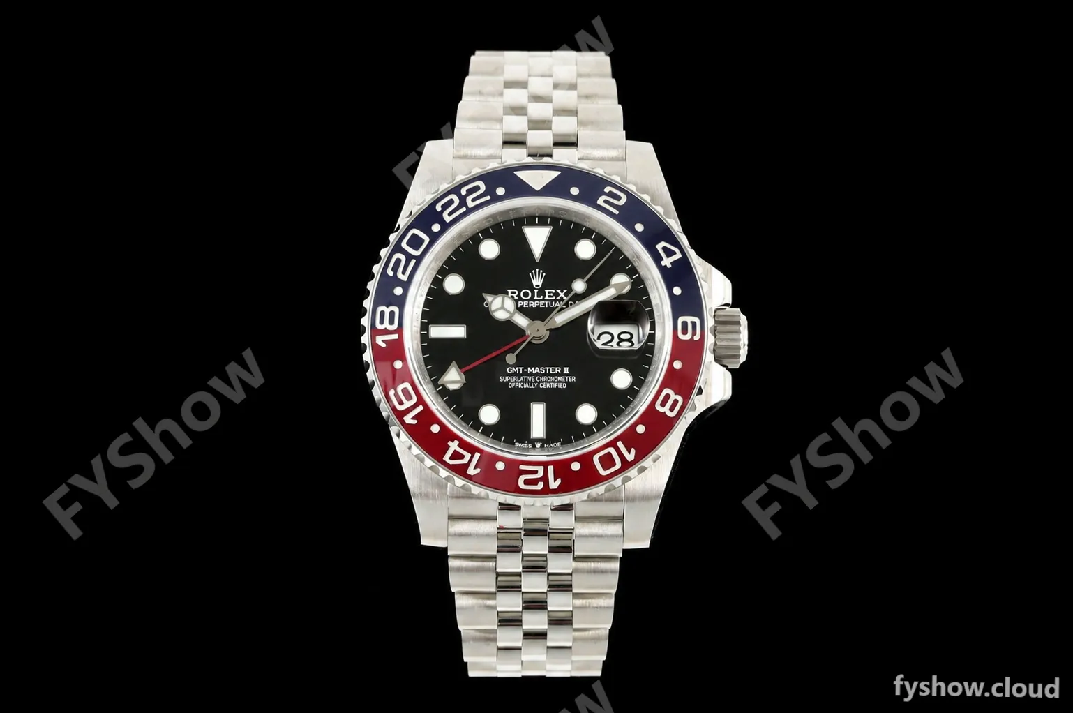 Rolex - GMT II 126710BLRO Pepsi 40mm 904L Jub SS/SS Black QF V2 SH3285 CHS