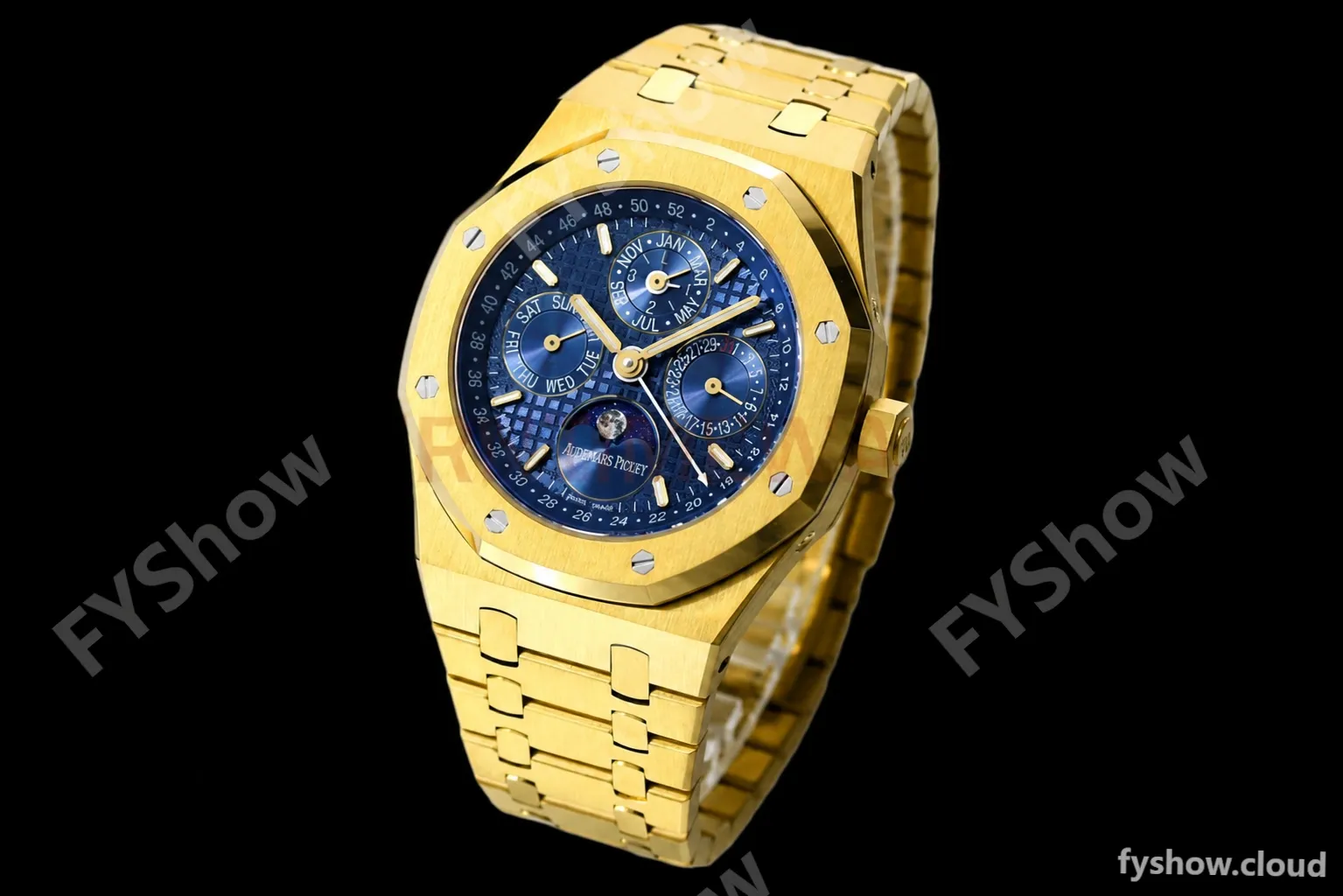 Audemars Piguet - Royal Oak Perpetual Calendar 26574BA YG/YG Blue BBRF A5134 - Image 4