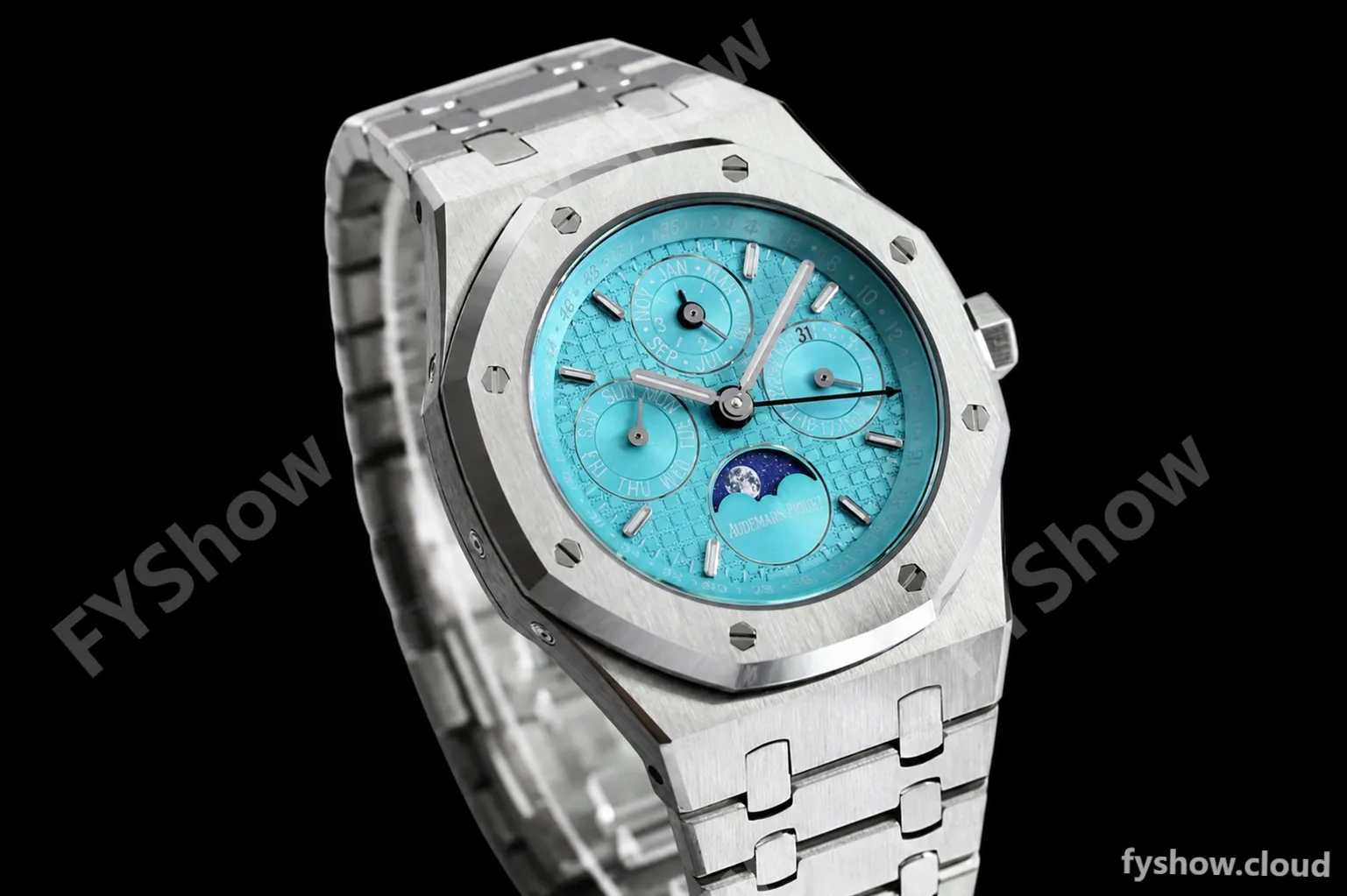 Audemars Piguet - Royal Oak Perpetual Calendar 26613ST SS/SS Turquoise BBRF A5134 - Image 8