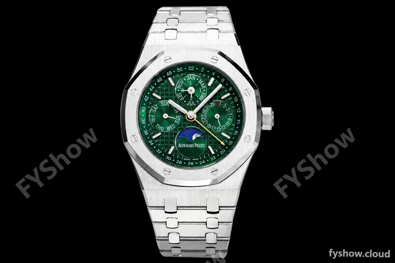 Audemars Piguet - Royal Oak Perpetual Calendar 26606ST SS/SS Green BBRF A5134