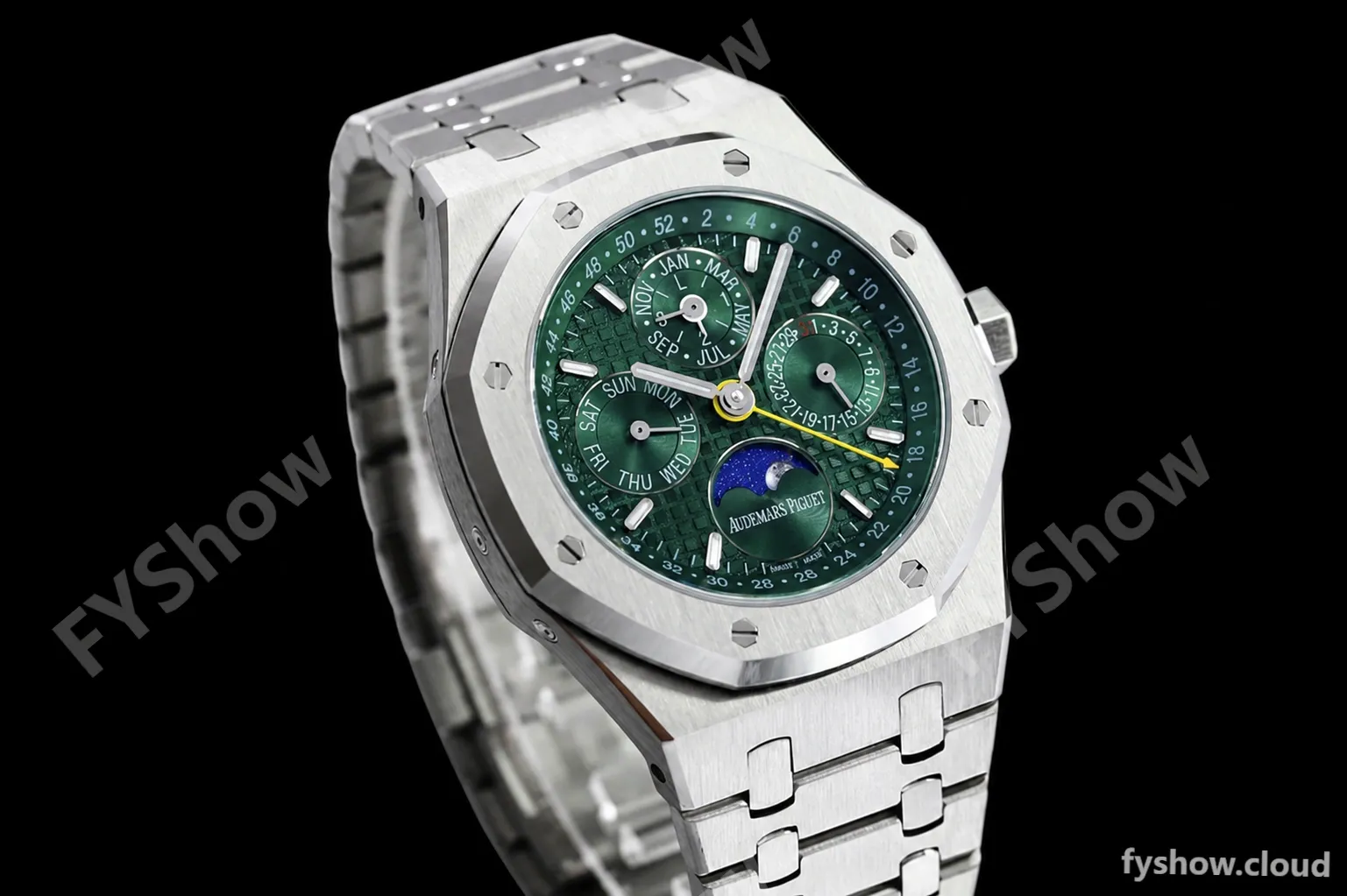 Audemars Piguet - Royal Oak Perpetual Calendar 26606ST SS/SS Green BBRF A5134 - Image 5