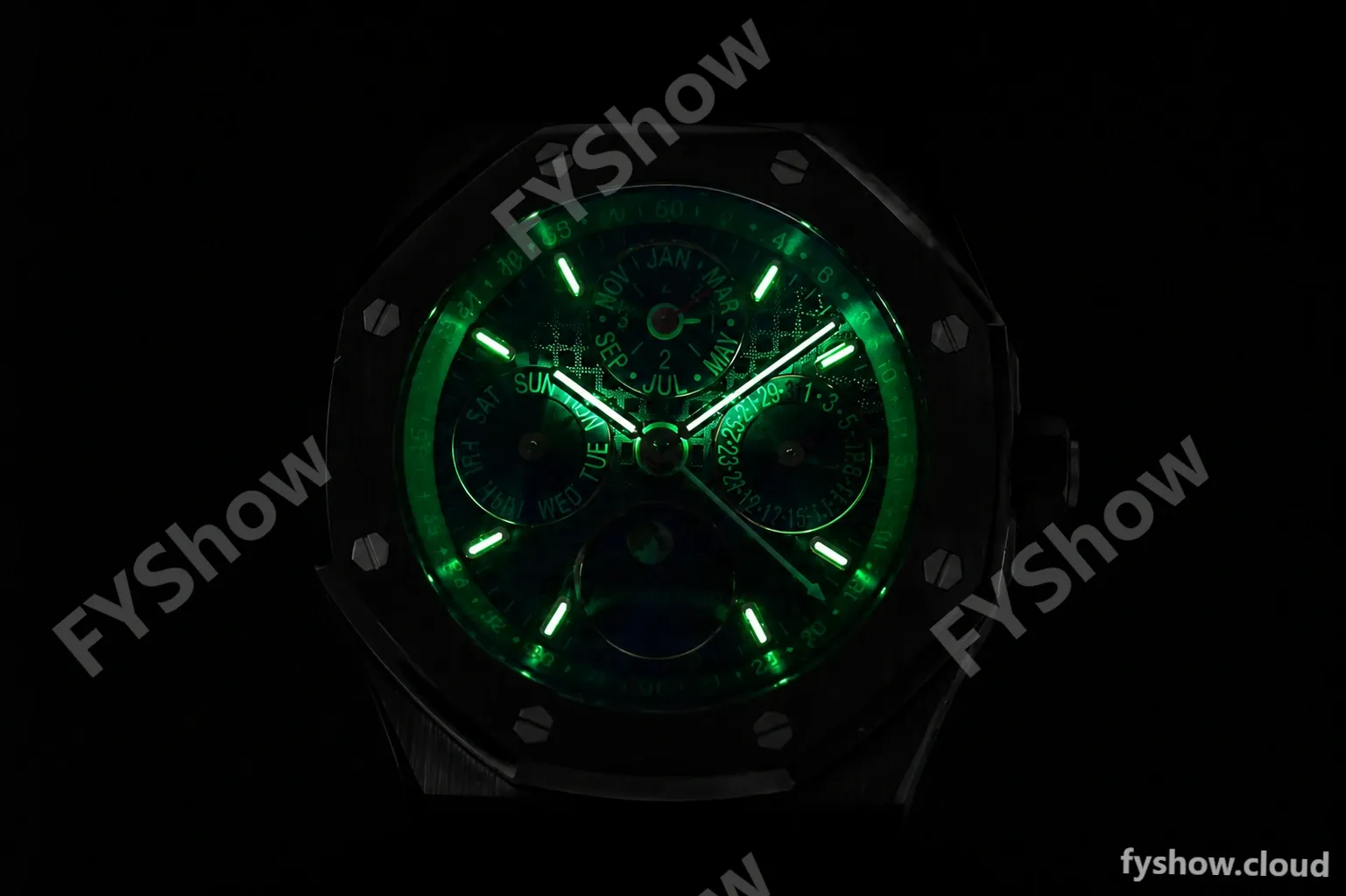 Audemars Piguet - Royal Oak Perpetual Calendar 26606ST SS/SS Green BBRF A5134 - Image 9