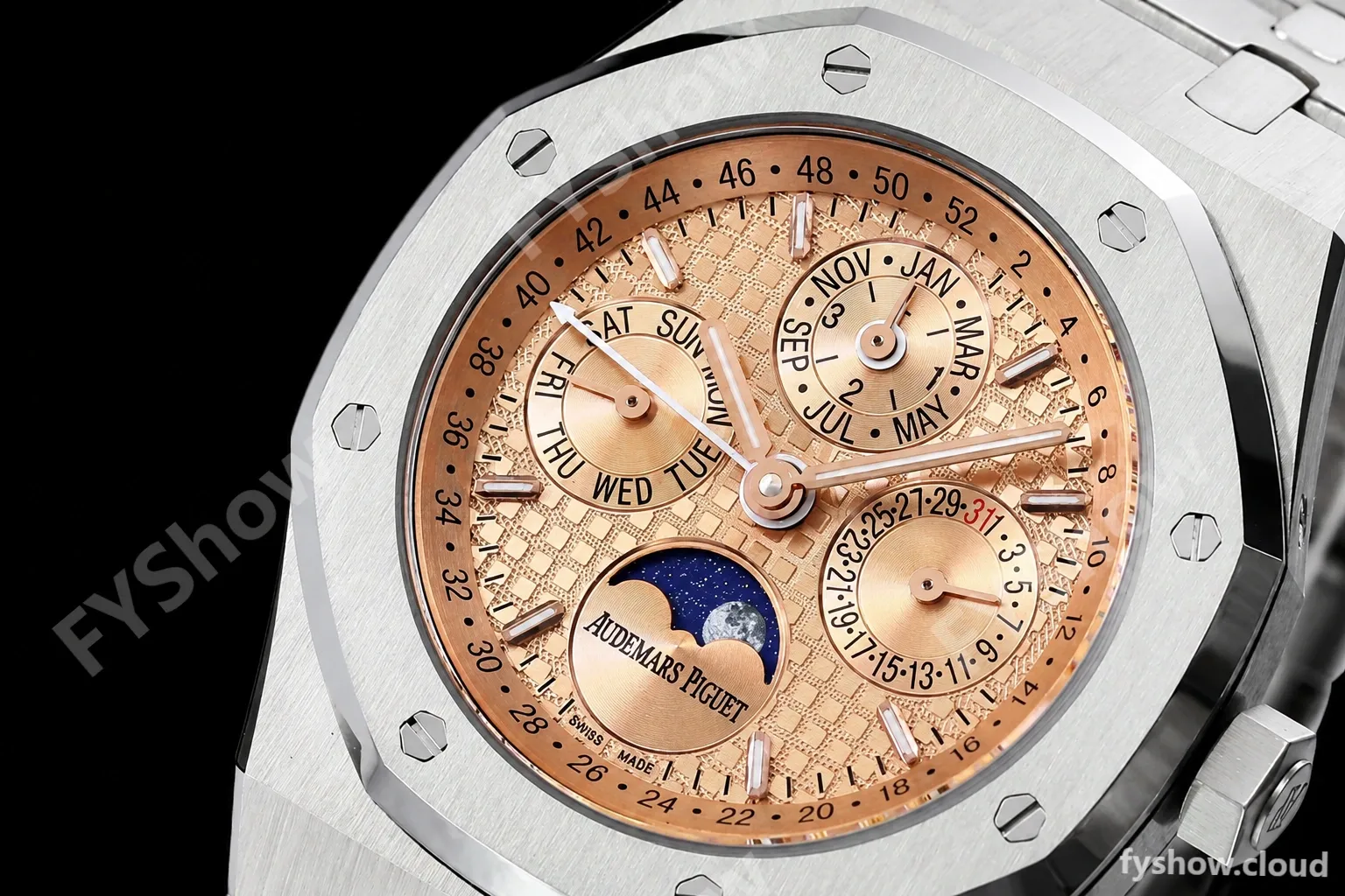 Audemars Piguet - Royal Oak Perpetual Calendar 26615TI SS/SS Salmon BBRF A5134 - Image 4
