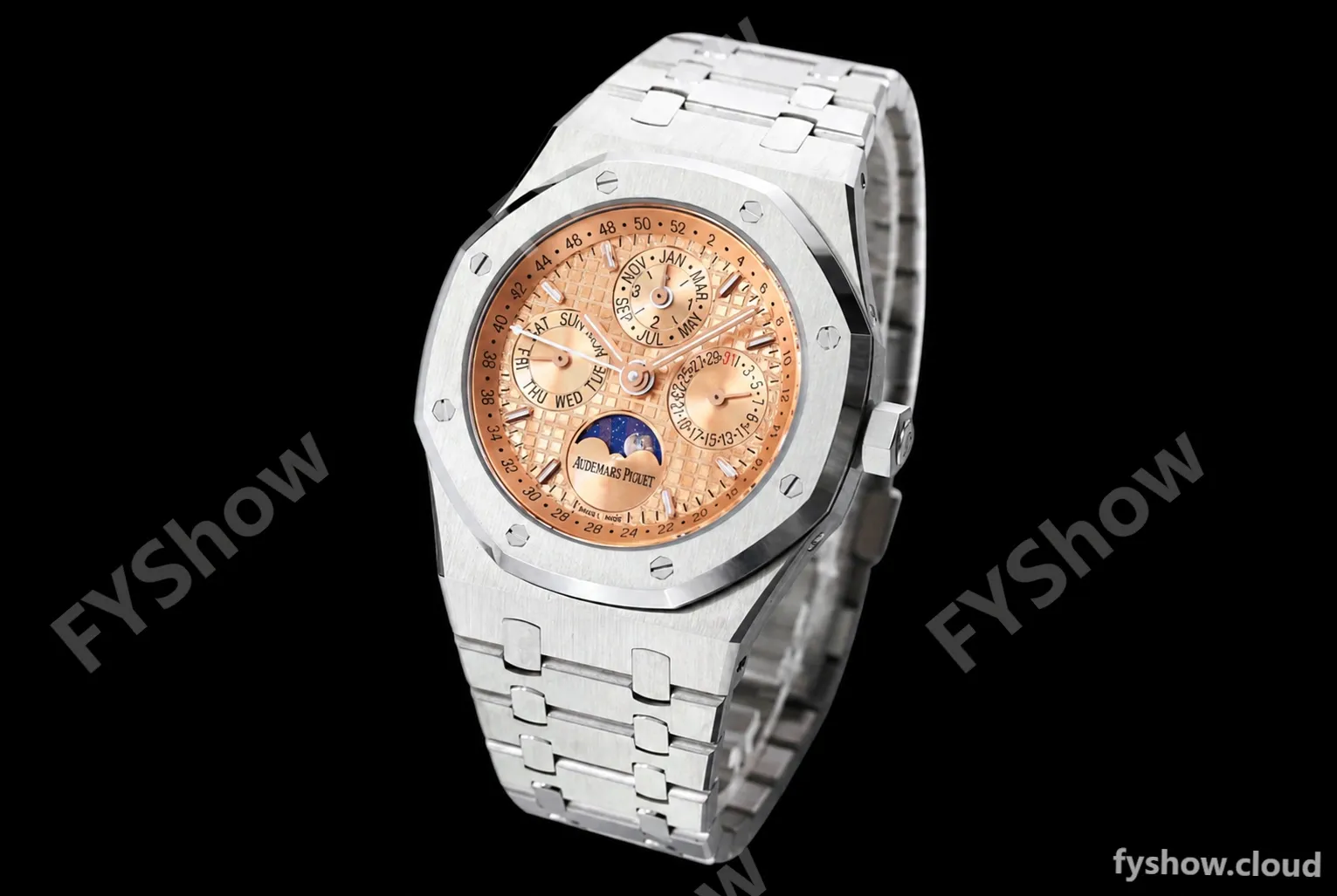 Audemars Piguet - Royal Oak Perpetual Calendar 26615TI SS/SS Salmon BBRF A5134 - Image 5