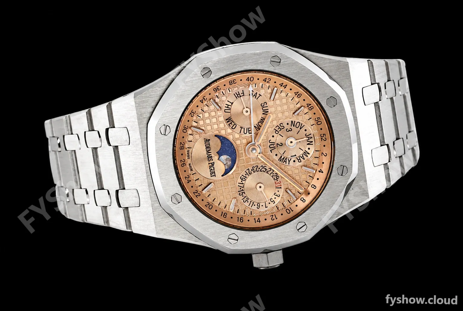 Audemars Piguet - Royal Oak Perpetual Calendar 26615TI SS/SS Salmon BBRF A5134 - Image 7