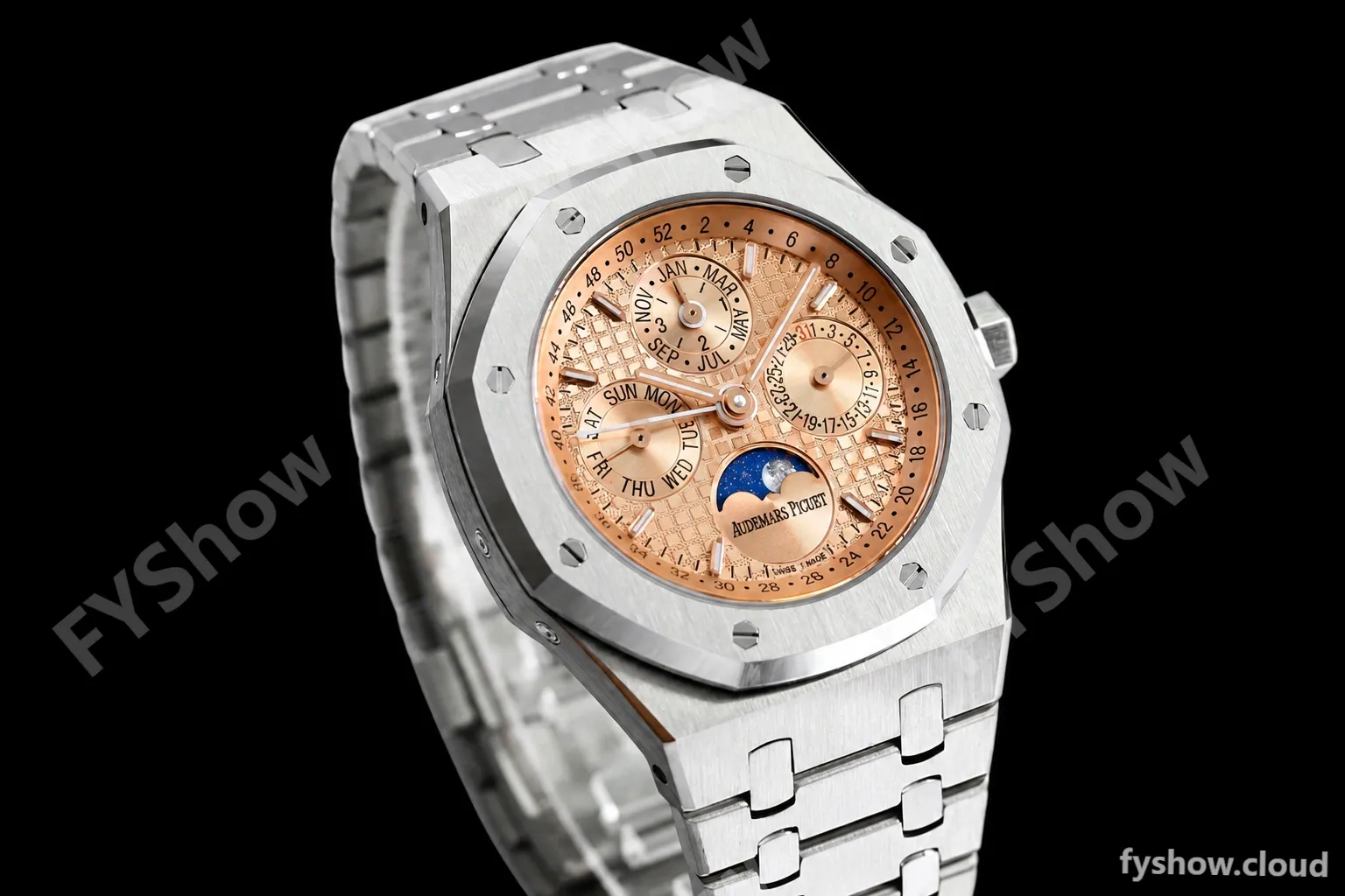 Audemars Piguet - Royal Oak Perpetual Calendar 26615TI SS/SS Salmon BBRF A5134 - Image 9