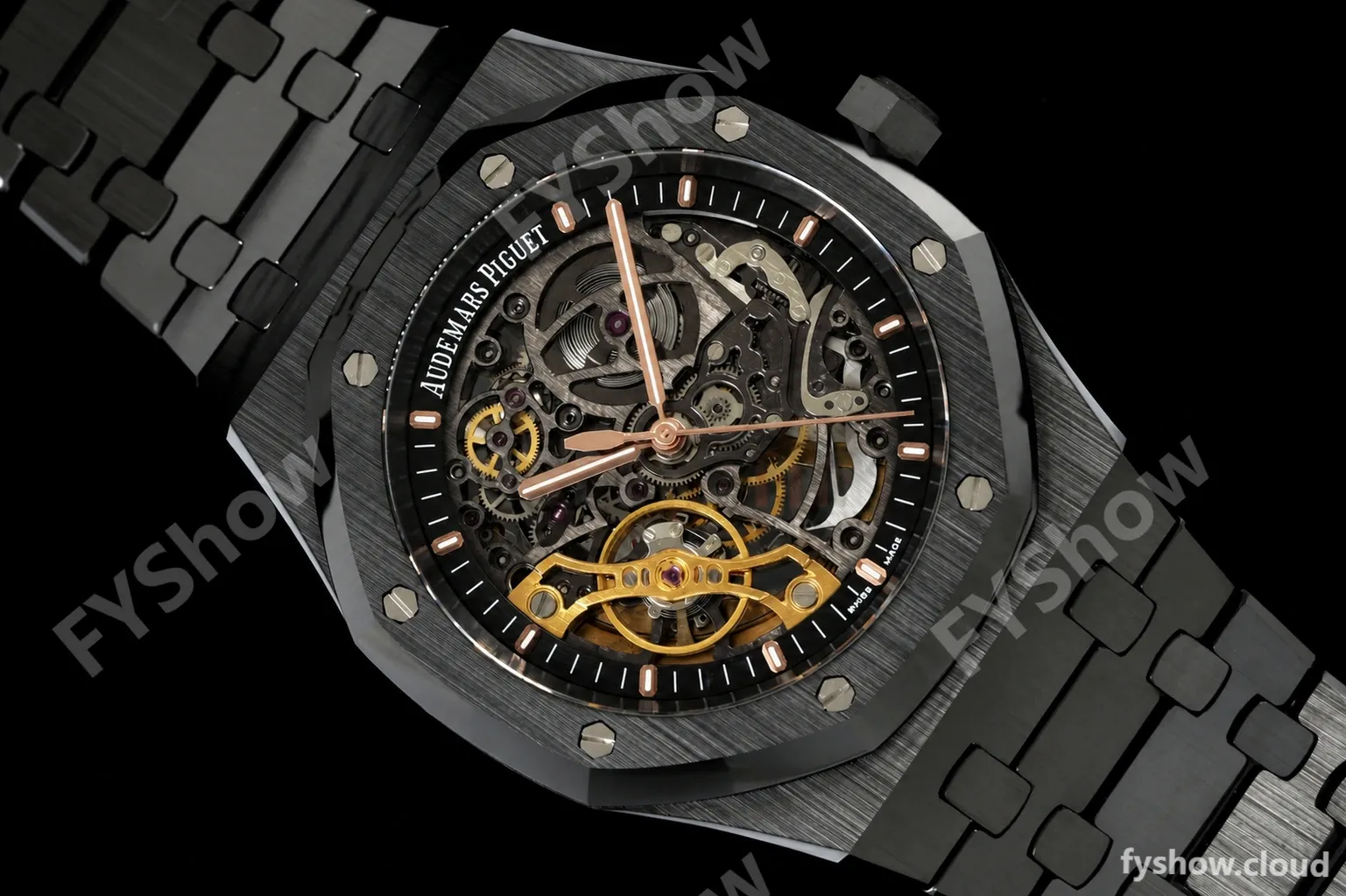 Audemars Piguet - Royal Oak 15416CE 41mm Openworked CER/CER Black DDF SA3132 - Image 23