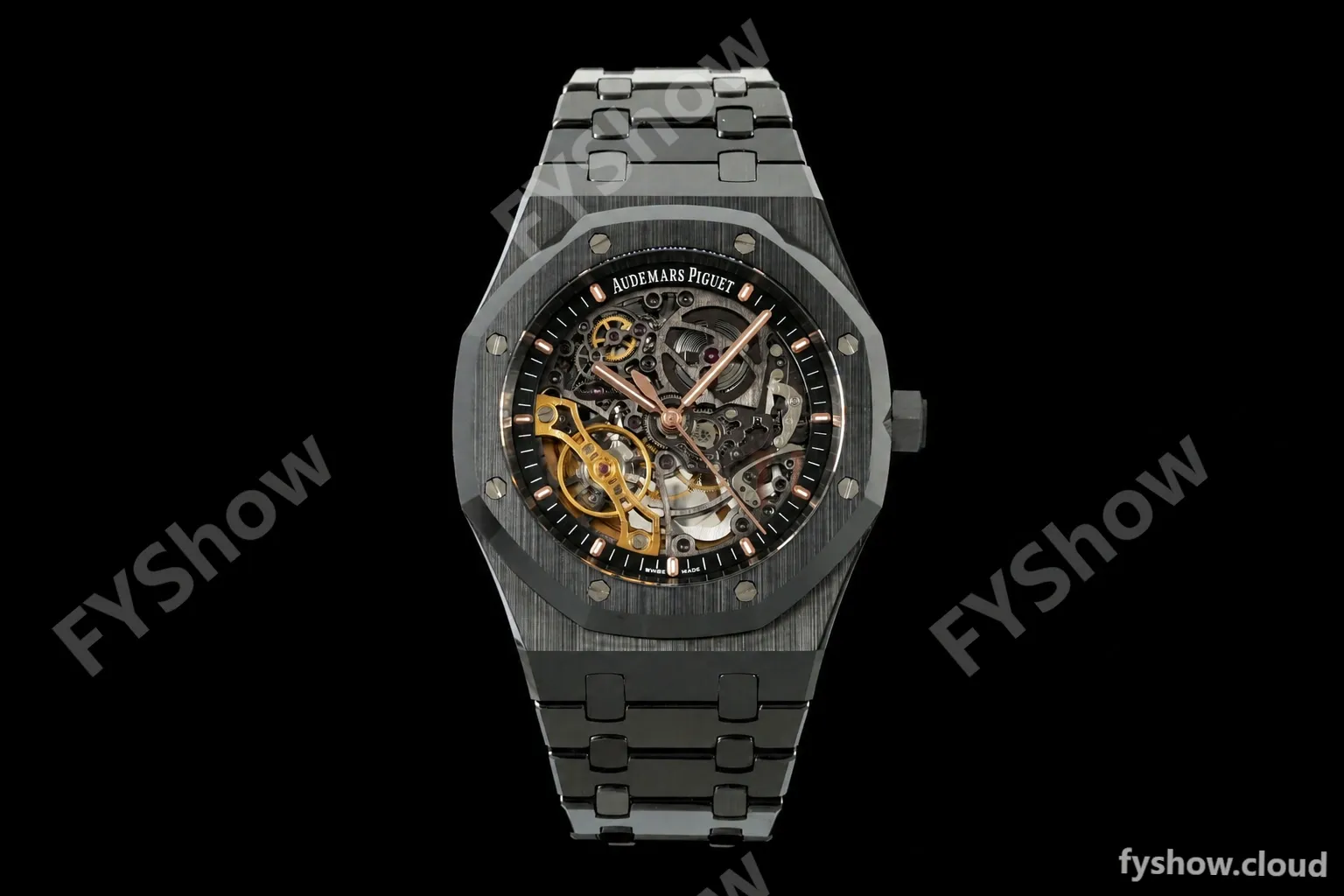 Audemars Piguet - Royal Oak 15416CE 41mm Openworked CER/CER Black DDF SA3132 - Image 24