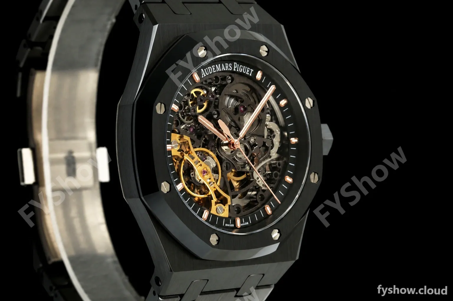 Audemars Piguet - Royal Oak 15416CE 41mm Openworked CER/CER Black DDF SA3132 - Image 25