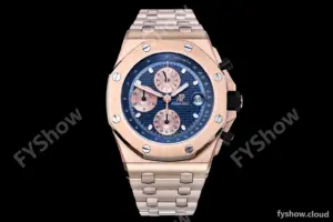 Audemars Piguet - AP ROO Chronograph RG/RG Blue/Dot APF A3126 Mod