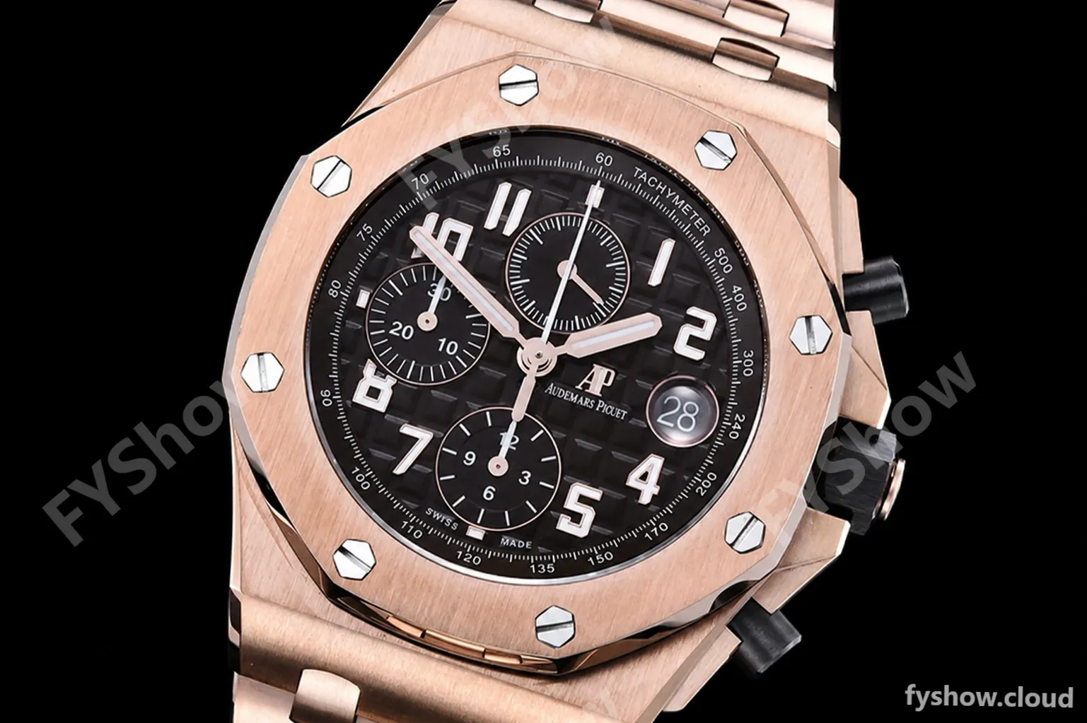 Audemars Piguet - AP ROO Chronograph RG/RG Brown/Num APF A3126 Mod - Image 4