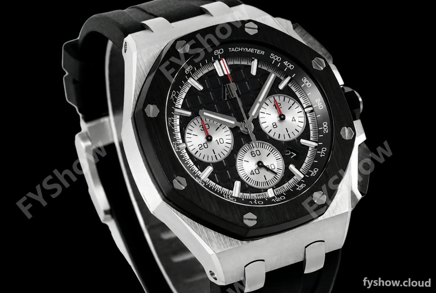 Audemars Piguet - AP ROO Chronograph 26420 SS/RU Black/Black APF 7750 MOD - Image 7
