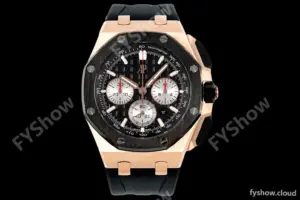 Audemars Piguet - AP ROO Chronograph 26420 RG/RU Black/Black APF 7750 MOD